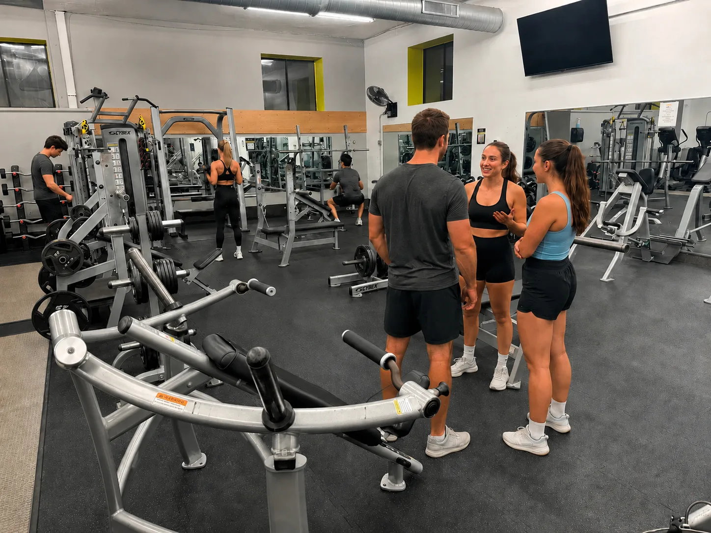 Members interacting on the LivFit gym floor